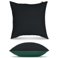 Poszewka bawełniana na poduszkę czarno butelkowo-zielona 40x40