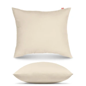 OUTLET Poszewka bawełniana na poduszkę piaskowy beż 70x80