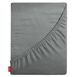 OUTLET Prześcieradło z gumką 80x200 cm, grube, 100% bawełna, grafitowe