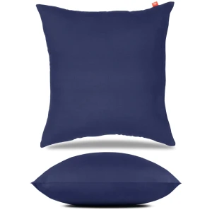 OUTLET Poszewka bawełniana na poduszkę granatowa 40x40