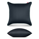 Poszewka adamaszkowa 40x40 cm czarna - 100% bawełna premium