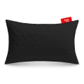 OUTLET Poduszka 50x70 cm czarna, antyalergiczna, pikowana, gruba z zamkiem