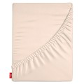OUTLET Prześcieradło z gumką 90x200 cm grube 100% bawełna beżowe