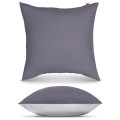OUTLET Poszewka bawełniana na poduszkę szaro-antracytowa 40x40