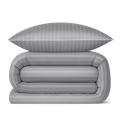 OUTLET Pościel adamaszkowa 140x200 cm + 1x 70x80 cm szara - 100% bawełna premium