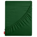 OUTLET Prześcieradło z gumką 120x200 cm grube 100% bawełna, butelkowa zieleń