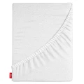 OUTLET Prześcieradło frotte z gumką 160x200 cm grube 100% bawełna białe