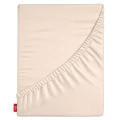 OUTLET Prześcieradło z gumką na wysoki materac 180x200 cm grube 100% bawełna beżowe