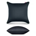 OUTLET Poszewka adamaszkowa 40x40 cm czarna - 100% bawełna premium