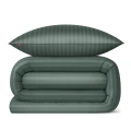 OUTLET Pościel adamaszkowa 140x200 cm + 1x 70x80 cm butelkowa zieleń - 100% bawełna premium
