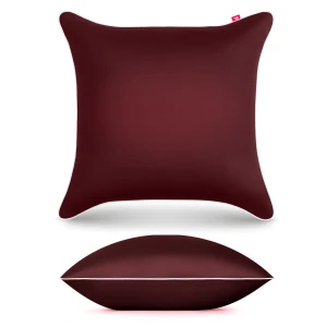 OUTLET Poszewka satynowa 40x40 cm burgundowy - 100% bawełna premium