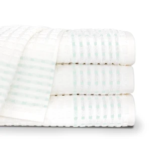 OUTLET Ręcznik bawełniany DREAM PLUSH 70x140 z miętowym wykończeniem