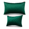 Poszewka dekoracyjna pikowana zielona 30x50