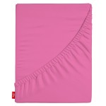Prześcieradło z gumką 160x200 cm grube 100% bawełna różowe