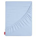 Prześcieradło z gumką na wysoki materac 160x200 cm grube 100% bawełna niebieskie