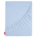 Prześcieradło z gumką na wysoki materac 140x200 cm grube 100% bawełna niebieskie
