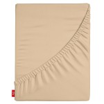 Prześcieradło z gumką 200x200 cm grube 100% bawełna cappuccino 